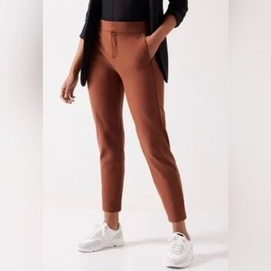 Athleta Stellar Skinny Trouser pant in Ancient Mahogany size 0